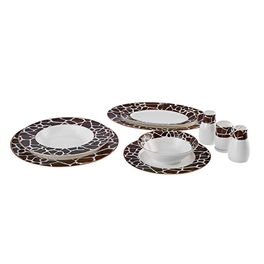 Karaca Kanela New Bone 56 Parça 12 Kişilik Yemek Takımı