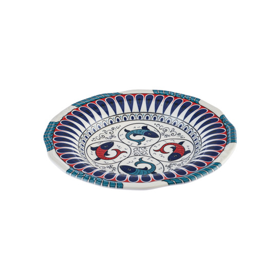 Karaca New Mai Selçuklu Serisi Balıklı Çukur Tabak 24 cm