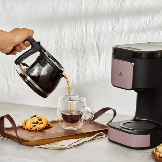 Karaca Just Coffee Aroma 2 In 1 Filtre Kahve ve Çay Demleme Makinesi Rosegold