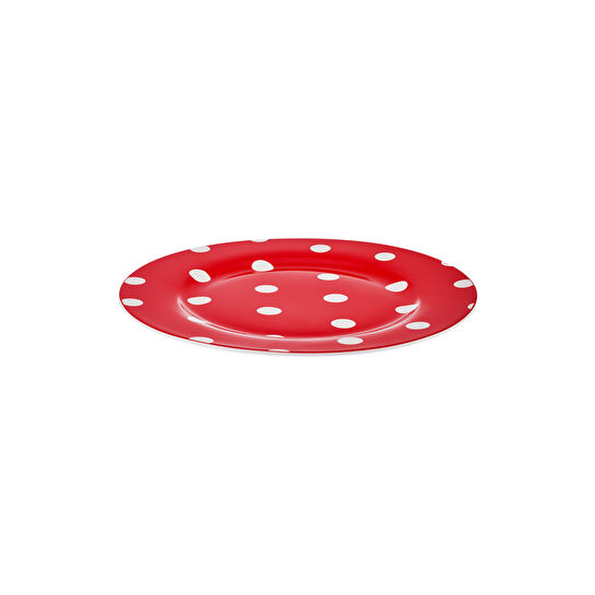 Karaca Polka Dot Kırmızı Porselen Pasta Tabağı 19 cm