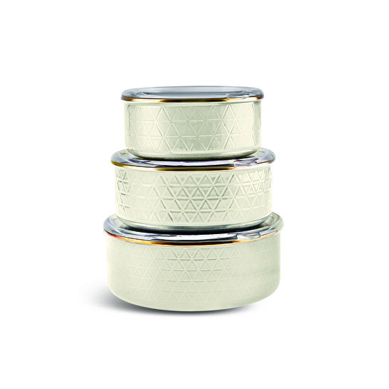 Karaca Kristal Emaye Granit İndüksiyon Tabanlı 16 Parça Çeyiz Tencere Seti Krem