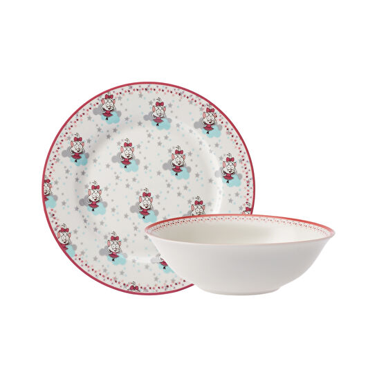Karaca X Kral Şakir Porselen Çocuk Yemek Takımı Pembe