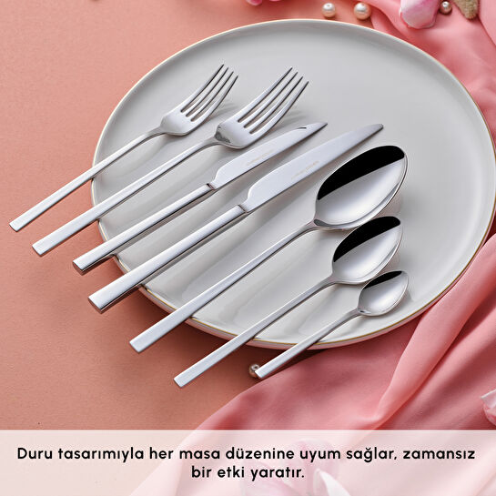 Karaca Serenity Elegance 84 Parça 12 Kişilik Çatal Kaşık Bıçak Takımı Kutulu