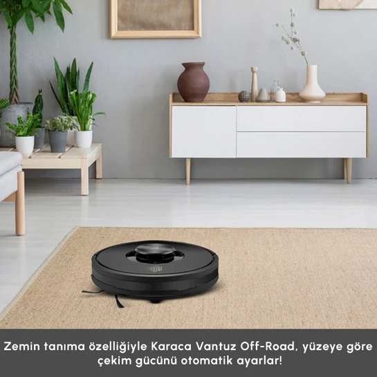 Karaca Vantuz Off-Road RS007 2 in 1 Haritalamalı ve Moplu Vacuum Konuşan Robot Süpürge