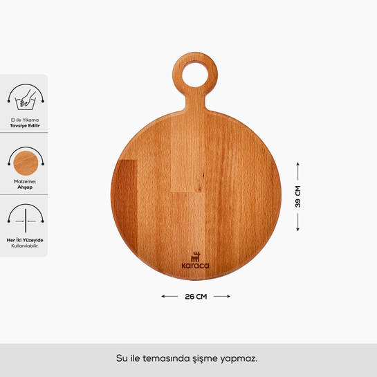 Karaca Woodland Round Kesme Tahtası L