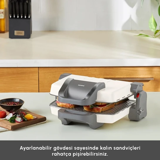 Karaca Swiss 4 Dilim Kapasiteli Izgara ve Tost Makinesi 1800W