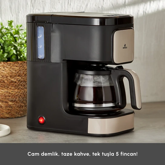 Karaca Just Coffee Aroma 2 In 1 Filtre Kahve ve Çay Demleme Makinesi Bej
