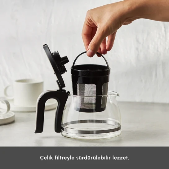 Karaca Just Coffee Aroma 2 In 1 Filtre Kahve ve Çay Demleme Makinesi Bej