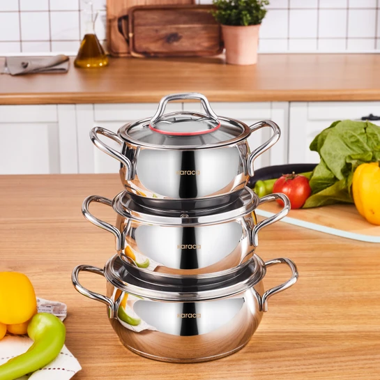 Karaca Emirgan İndüksiyon Tabanlı 6 Parça Çelik Midi Set