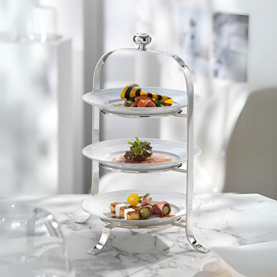 Robbe&Berking Gümüş Kaplama Tabak Standı 38 cm x 23 cm