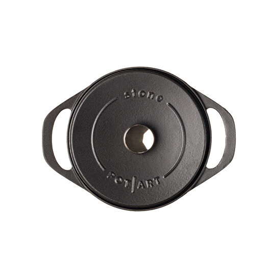 Pot Art Siyah Derin Döküm Tencere 24 cm--