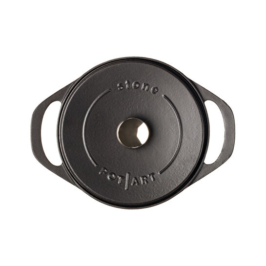 Pot Art Sığ Döküm Tencere Siyah 26 cm