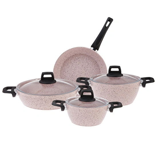 Emsan Oasis-s Lavander 7 Parça Granit Tencere Seti