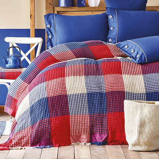 Karaca Home Coloro Marine Çift Kişilik Waffle Pike