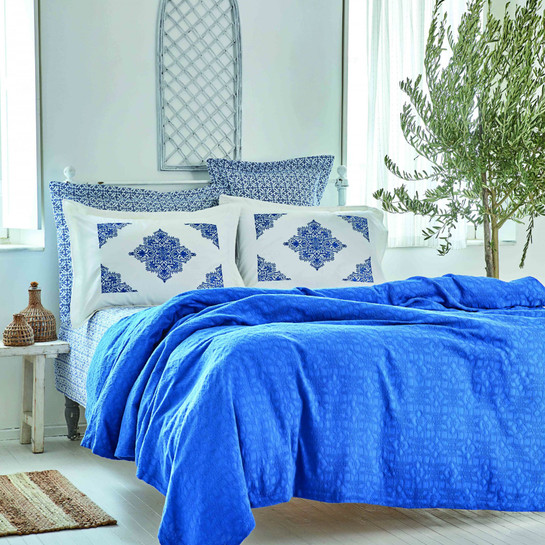 Karaca Home Ikaria Lacivert Çift Kişilik Nish Set