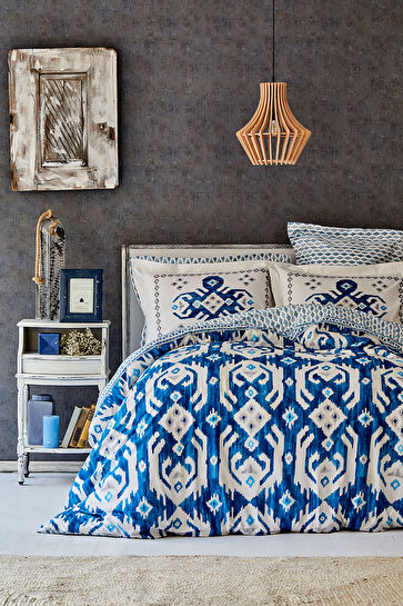 Karaca Home Neos Mavi Çift Kişilik Nevresim Takımı