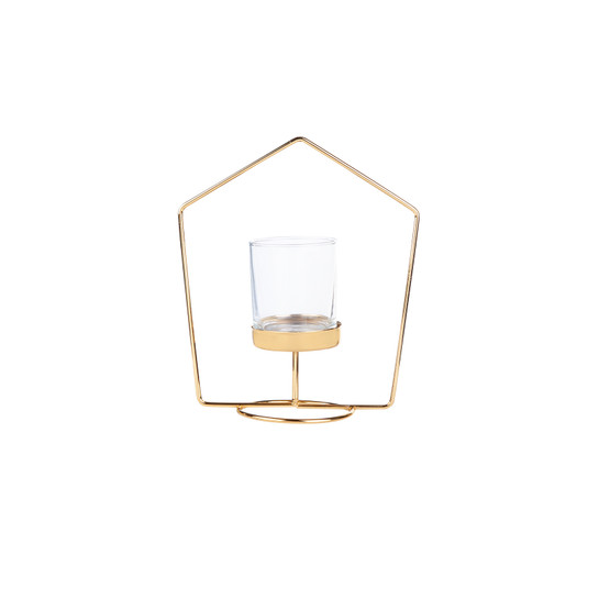 Karaca Home Geometri 2li Mumluk Seti Gold 10x19cm