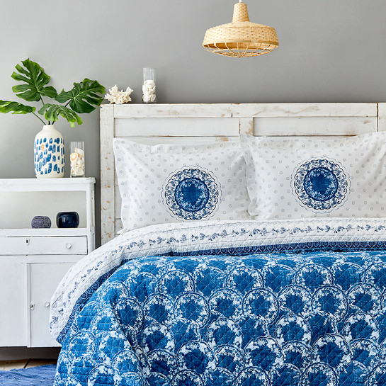 Karaca Home Belina Mavi Çift Kişilik Complete Takım