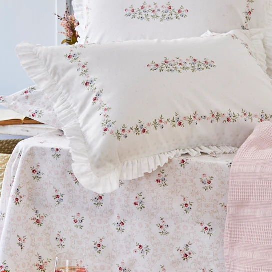 Karaca Home Ferula Pudra Çift Kişilik Fırfırlı Pike Set