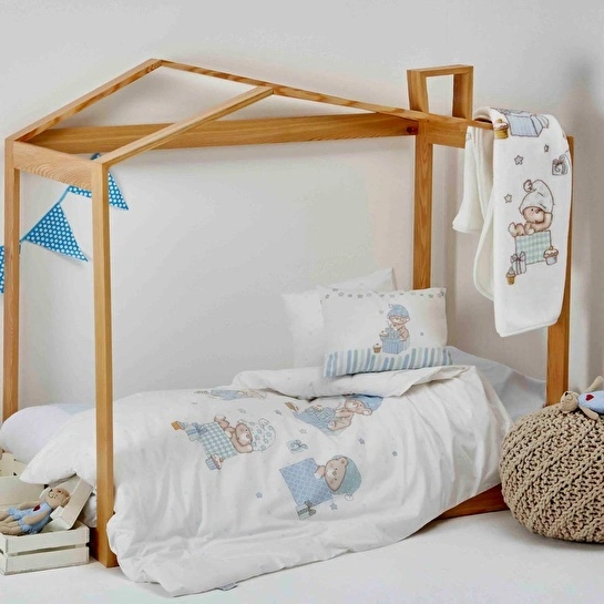 Karaca Home Funny Bears Pamuk Bebek Çarsaf Ve 2 Yastık Seti