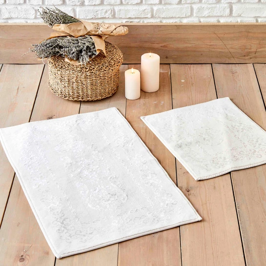 Karaca Home Azalea Krem 2 Parça Flosh Banyo Paspası