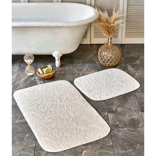 Karaca Home Delora Ekru 2 Parça Banyo Paspası