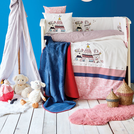 Karaca Home Tent Aplike /Nakış 13 Parça Bebek Seti