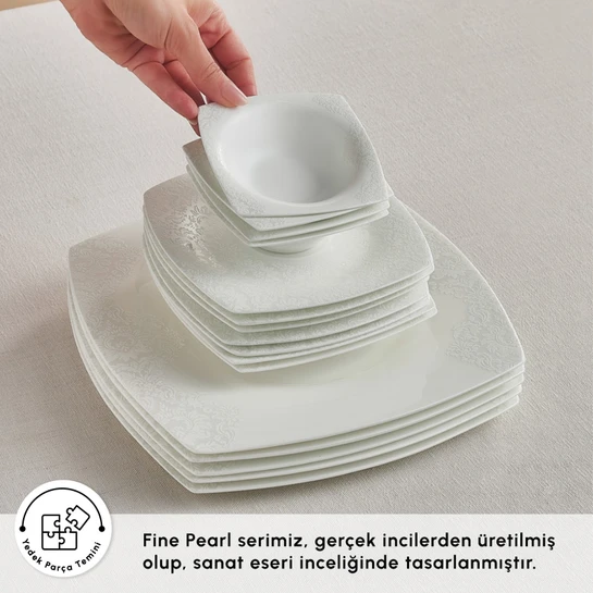 Karaca Fine Pearl Helen 26 Parça 6 Kişilik Kahvaltı Takımı