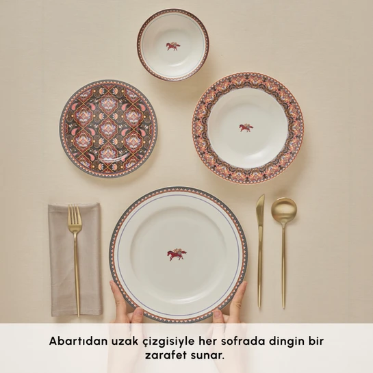Karaca Forever Bone Agra 24 Parça 6 Kişilik Yemek Takımı