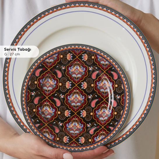 Karaca Forever Bone Agra 24 Parça 6 Kişilik Yemek Takımı