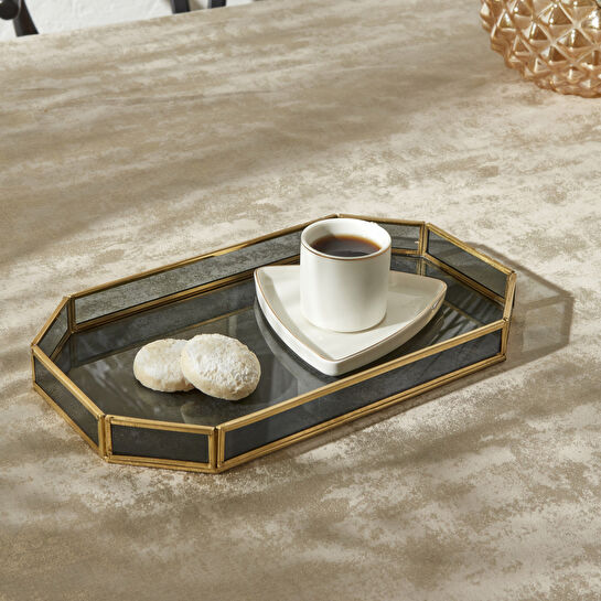 Karaca New Year Yılbaşı Line Dikdörtgen Tepsi 30x18 cm