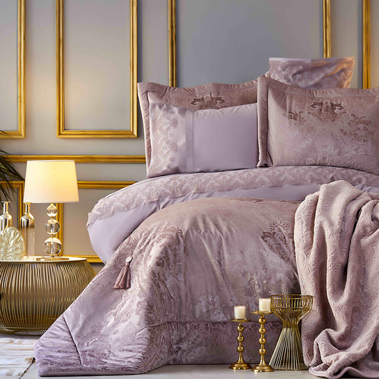 Karaca Home Valeria Delux Gül Kurusu 10 Parça King Size Çeyiz Seti