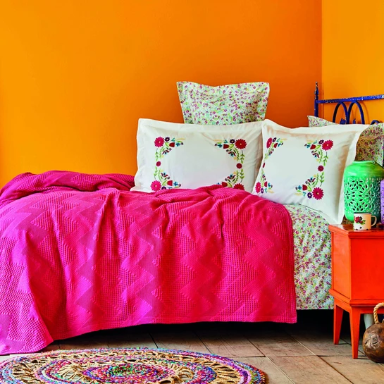 Karaca Home Pia Fuşya Çift Kişilik 6 Parça Nish Set