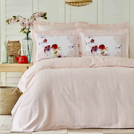 Karaca Home Elia Pembe Çift Kişilik Pike Yastık Set