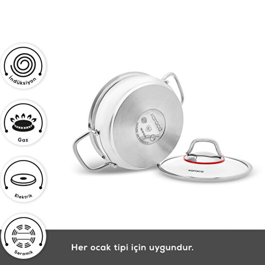 Karaca Emirgan İndüksiyon Tabanlı 6 Parça Çelik Midi Set