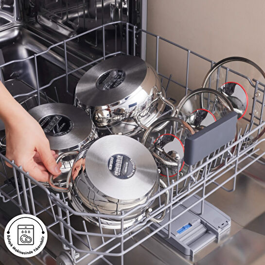 Karaca Emirgan İndüksiyon Tabanlı 6 Parça Çelik Sahan Set