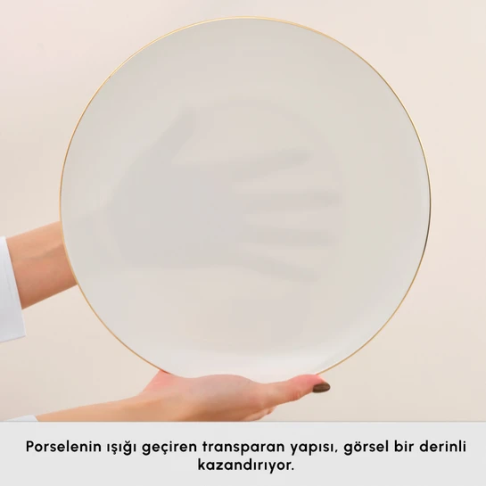 Karaca Red Carpet Collection Fine Pearl Extra Chanak 62 Parça 12 Kişilik Yemek Takımı Gold