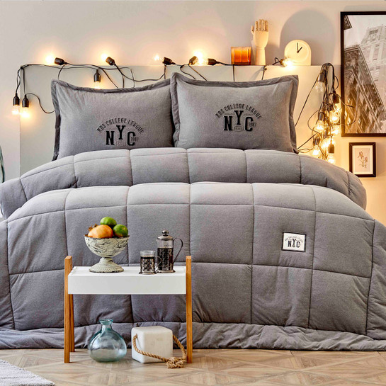 Karaca Home Toffee Gri Çift Kişilik Cotton Comfort Uyku Seti