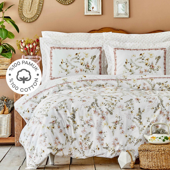 Karaca Home Calantha Somon %100 Pamuk Tek Kişilik Nevresim Takımı