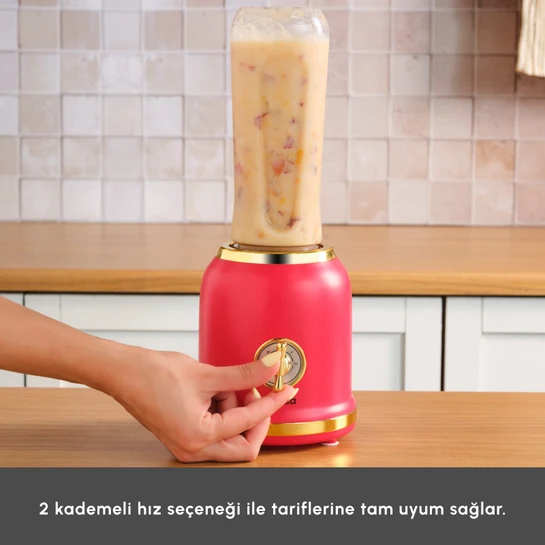 Karaca Retro Personal Kişisel Smoothie Blender Red