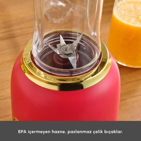 Karaca Retro Personal Kişisel Smoothie Blender Red