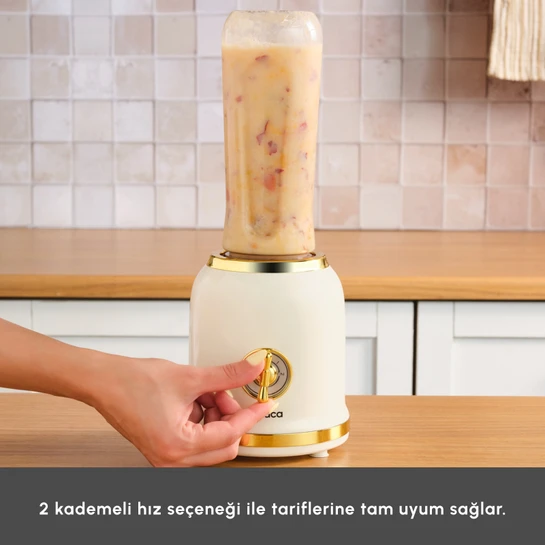 Karaca Retro Personal Kişisel Smoothie Blender Cream
