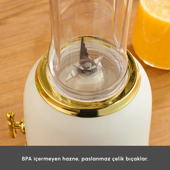 Karaca Retro Personal Kişisel Smoothie Blender Cream