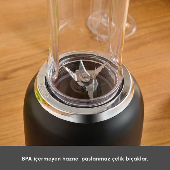 Karaca Retro Personal Kişisel Smoothie Blender Black