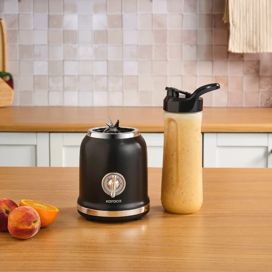 Karaca Retro Personal Kişisel Smoothie Blender Black
