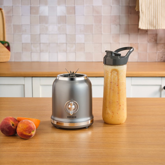 Karaca Retro Personal Kişisel Smoothie Blender Grey