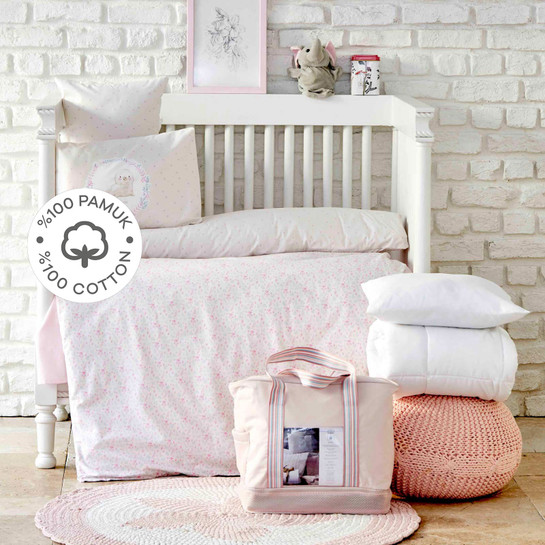 Karaca Home Little Pudra %100 Pamuk Bebek Nevresim Takımı