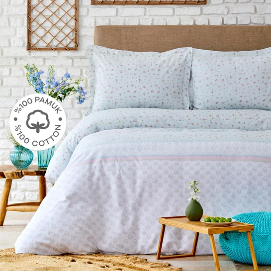 Karaca Home Lilian Pembe %100 Pamuk Tek Kişilik Nevresim Takımı