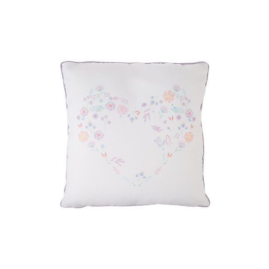 Karaca Home Elenie Lila Baskılı İç Dolgulu Kırlent 45x45cm