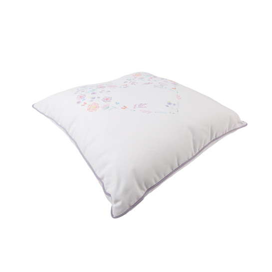 Karaca Home Elenie Lila Baskılı İç Dolgulu Kırlent 45x45cm